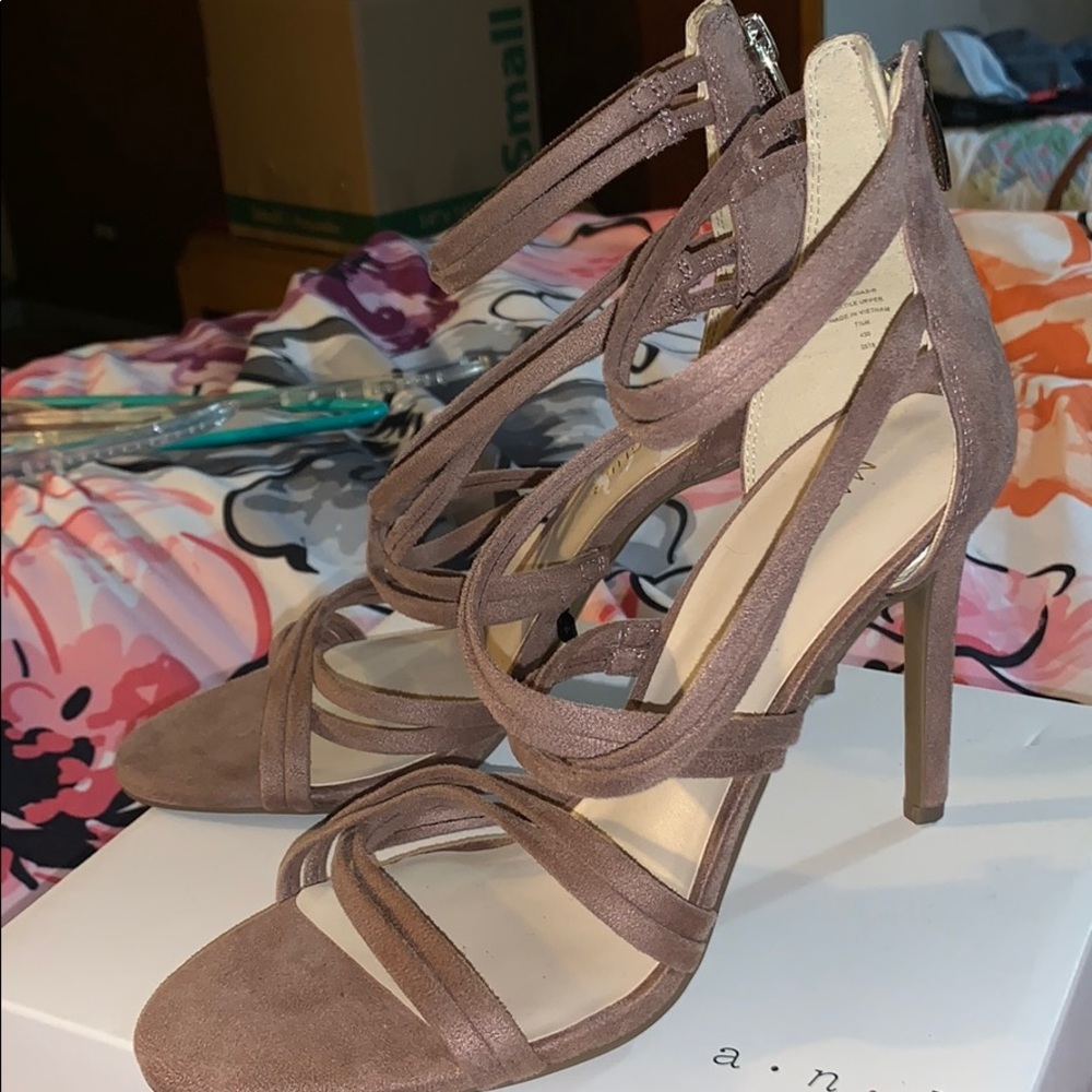 Marc Fisher pink velvet heels